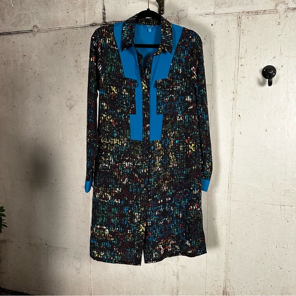 Derek Lam floral button‎ up oversized shirt dress size M NWOT - Picture 1 of 10